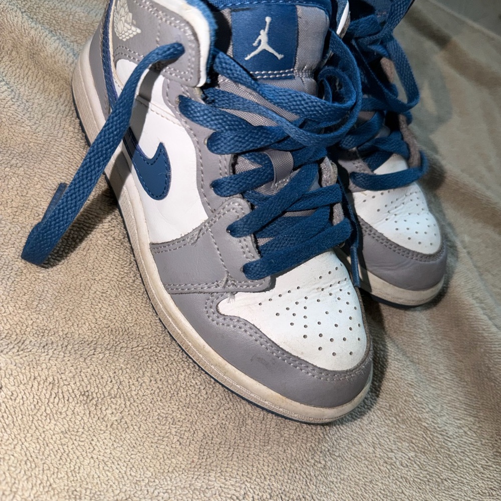 Kids Blue and Gray Sneakers
